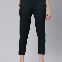 Kryptic Women Smart Slim Fit Casual Cigarette Trousers-image-43