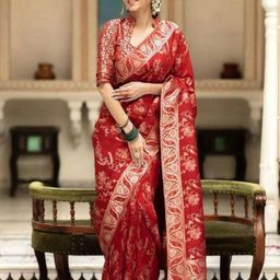Sitanjali Woven Design Zari Chanderi Saree-image-91
