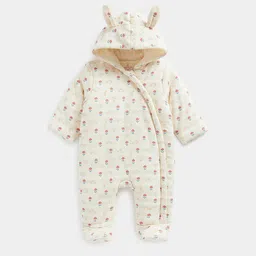 mothercare Girls Printed Hooded Sleepsuit-image-12
