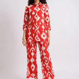 The Roadster Lifestyle Co Printed Shirt With Trousers Co-Ords-picture-24