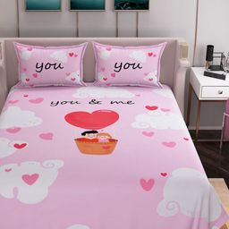 Bromwick Cream-Coloured 250 TC King Bedsheet with 2 Pillow Covers-image-38