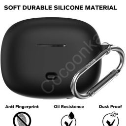 Cocoonkart Silicone Velcro Headphone Case For Boatt Nirvana lon ANC Pro Silicone Case Cover image 2