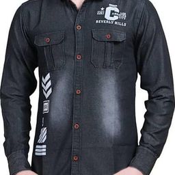 SQS Boys Slim Fit Full Sleeve Denim black Color Shirt for Boys-image-98