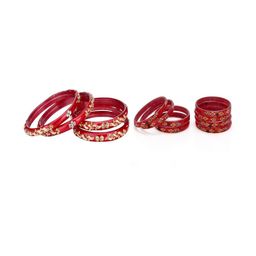 SOMIL Set Of 12 Artificial Stones and Beads Studded Glass Bangles-image-22