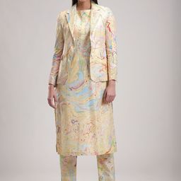 BETRUE Women Floral Cotton Lightweight Longline Tailored Jacket with Embroidered-image-56