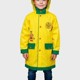 Little Surprise Box LLP Kids Yellow Robot Knee Length Raincoat-image-39