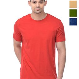 COLOR CAPITAL Unisex Pack Of 4 Solid Round Neck Cotton T-shirts-image-82