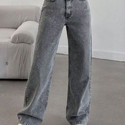 BAESD Women Comfort Wide Leg Light Fade Stretchable Jeans-image-97