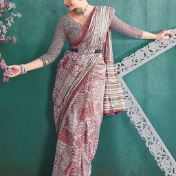 Anouk Rustic Ethnic Motifs Bagru Saree-picture-6