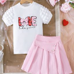 INCLUD Girls Printed Top with Skirt-image-76