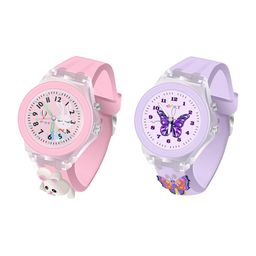 Spiky Unisex Kids Printed Dial & Embellished Straps Analogue Watch Combo_RabButterfly image 2