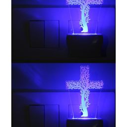 SOMIL Green & Blue Printed Glass Cross Wall Lamp-image-16