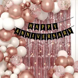 Special You 45 Pcs Brown & White Birthday Decorations-42