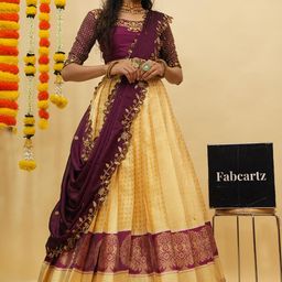 Fabcartz Semi-Stitched Lehenga & Unstitched Blouse With Dupatta-52