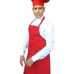 SWITCHON Red Apron With Hat image 3
