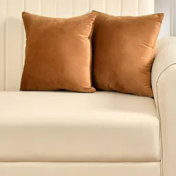 Yellow Weaves Maroon 2 Pieces Velvet Square Cushion Covers-image-72