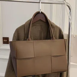 PURPLEHUNT Colourblocked Leather Oversized Structured Tote Bag-22