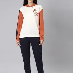 Nap Chief Colorblocked Pure Cotton Hooded Sweatshirt With Joggers-picture-56