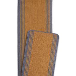 Saral Home 2-Pcs Yellow & Grey Striped Anti-Skid Floor Runner&Doormat-20