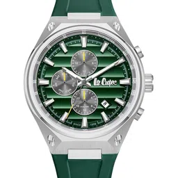 Lee Cooper Men Brass Dial & Leather Straps Analogue Multi Function Watch LC08063.377-9