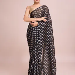 Moda Rapido Embellished Sequinned Pure Georgette Saree-image-5
