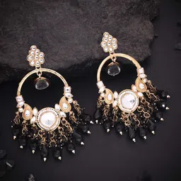 Anouk Diamond Shaped Jhumkas Earrings-image-42