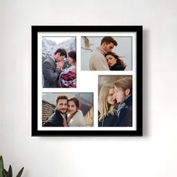 Art Street Black & White 4 Openings Wooden Wall Photo Frame-image-84