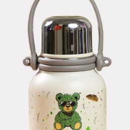 Little Surprise Box LLP Green & White Printed Stainless Steel Water Bottle-600 ml-picture-34