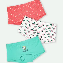 ariel Girls Pack Of 3 Printed Boy Shorts Briefs AR-GirlsShorts-CRICETQ-P3Z-image-30