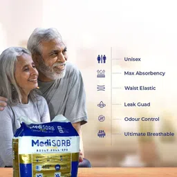Medisorb Unisex Set Of 5 Adult Pull Ups Diaper Pants - M - 10Pcs Each image 4