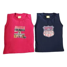 NEW TRINATH HOSIERY Boys Pack Of 2 Printed Cotton Gym Vests BMY-03-image-26