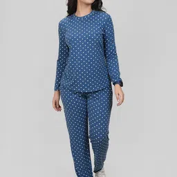 She N She Polka Dot Printed Round Neck Top With Trousers Co-Ords-picture-25
