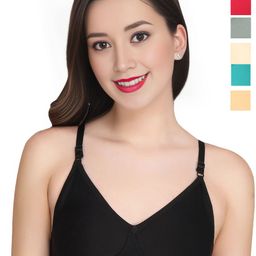Liigne Pack Of 6 Solid Full Coverage Non Padded All Day Comfort Cotton Bra-picture-53