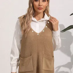 LULU & SKY Women Sweater Vest with Embellished Detail-image-72