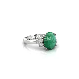 RRVGEM 3.50 KT Silver Plated Emerald Ring-picture-24
