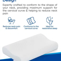 HOSPIKART White 2 Pieces Memory Foam Filled Polyester Maternity Pillows image 3