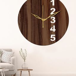Freny Exim Brown Analogue Wood Wall Clock-image-77