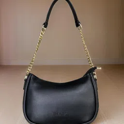 IMARS Textured Structured Shoulder Bag with Bow Detail-14