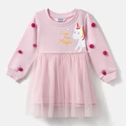 Nauti Nati Animal with Pom-Pom Detail Fit & Flare Dress-image-1