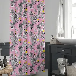 ArtzFolio Pink & Black Printed Waterproof Shower Curtain-image-88