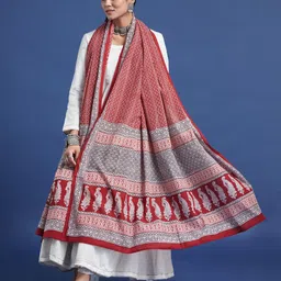 Taavi Bagh Hand Block Printed Pure Cotton Dupatta image 2