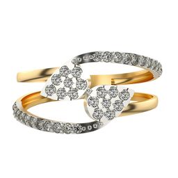 VALANOVA 14KT Gold Diamond Studded Ring 2.87 g-image-32