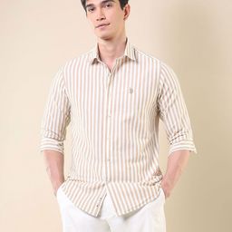 U.S. Polo Assn. X Pacho Men Slim Fit Spread Collar Vertical Striped Cotton Casual Shirt-image-38