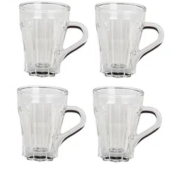 Somil Clear Glass Coffee & Tea Cup / Mug (100 Ml), Enjoy Your Drink in Style, 7 X 9.5 X 9.5 Cm, Pack of 4-image-77