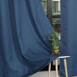 ROSARA HOME Unisex Navy Blue Curtains and Sheers-image-53