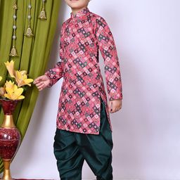 NFC CREATION Boys Embroidered Regular Sequinned Kurta with Patiala image 2