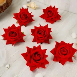 Nutts Red 10 Pieces Rose Artificial Flower-4
