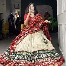 Aika Printed Ready to Wear Lehenga & Unstitched Blouse With Dupatta image 3