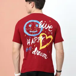 Quco Men Graphic Printed Biowashed Round Neck Cotton Tshirt-picture-18