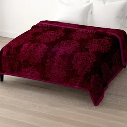 Doristyle Purple 300 GSM SOLID MINK Single Bed Blanket-picture-12